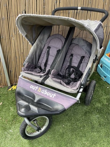 Out about double pushchair - double,